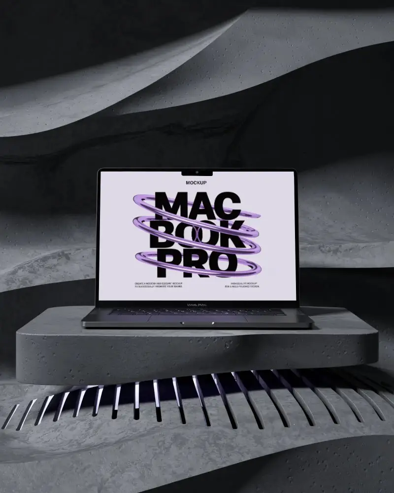 Modern Minimalist Macbook Air M2 Mockup Showcasing Responsive Web Design And Digital Creativity