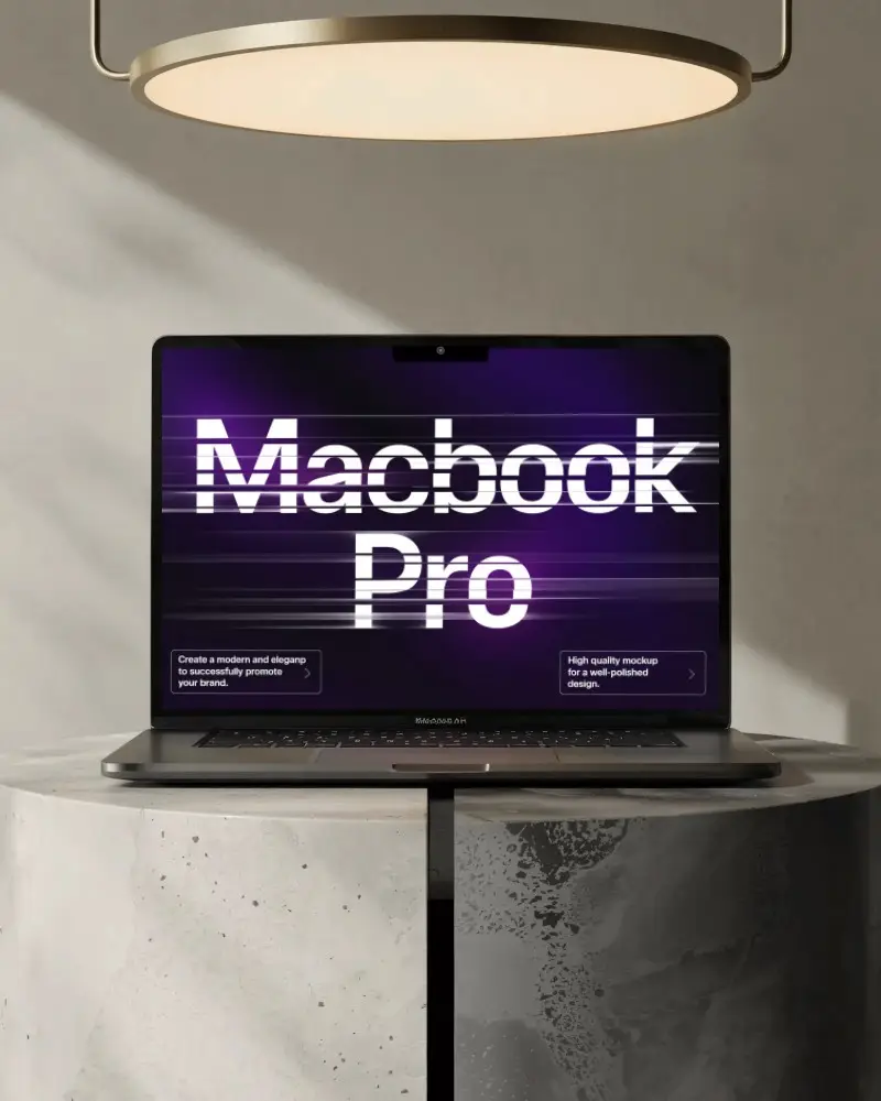 Professional Macbook Air M1 Display Mockup For Digital Product Showcase Or Portfolio Exhibition