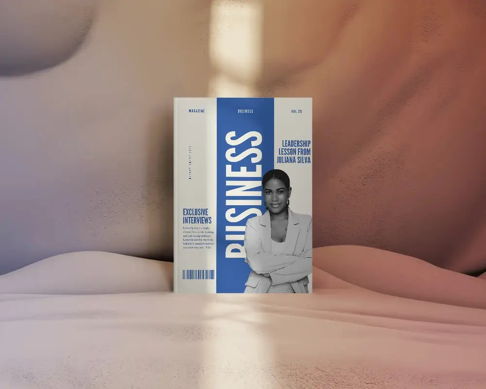 Surreal Fabric Magazine Mockup On Soft Draped Surface With Ambient Light Glow