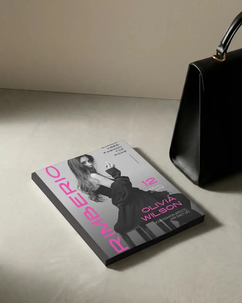 Professional Print Magazine Mockup Perfect For Presenting Cover Artwork Design