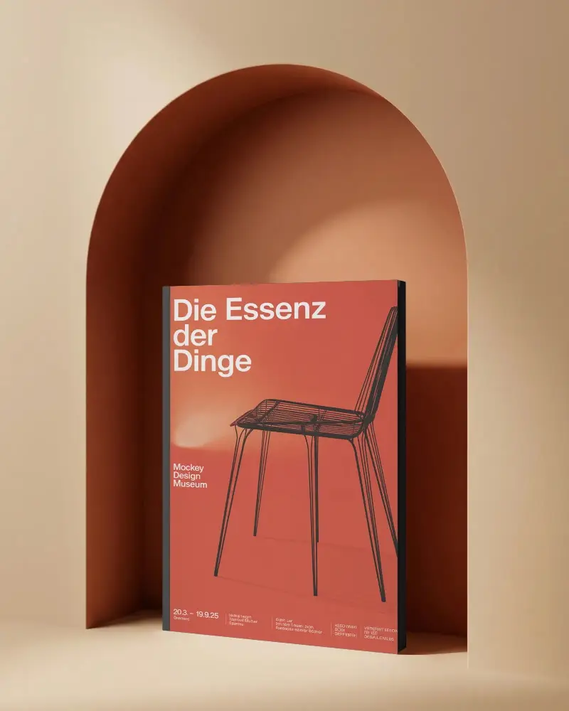 Modern Minimalist Magazine Mockup With Archway Backdrop For Professional Presentations