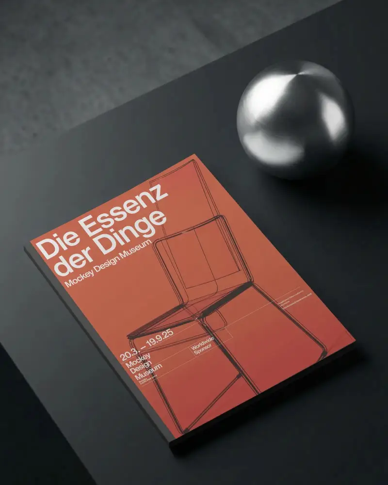 Minimalistic Magazine Mockup With Clean Layout And Elegant Presentation For Showcasing Design