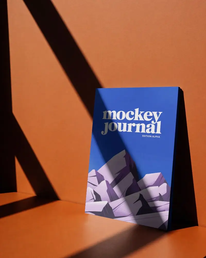 Sleek Minimalist Magazine Mockup With Strong Light And Shadow Contrast For Modern Design