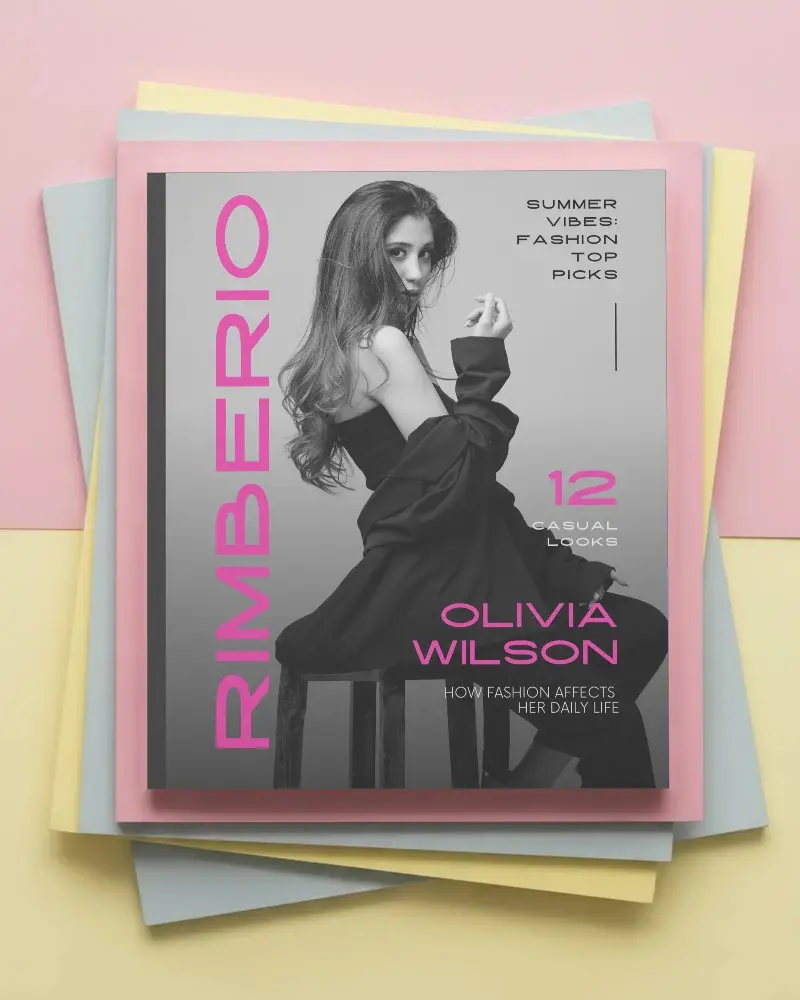 Stylish Magazine Mockup Featured With Soft Background And Layered Edges For Display