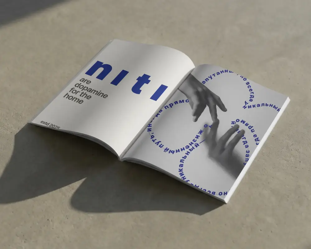 High Quality Open Magazine Mockup Showing Blank Spread For Creative Projects
