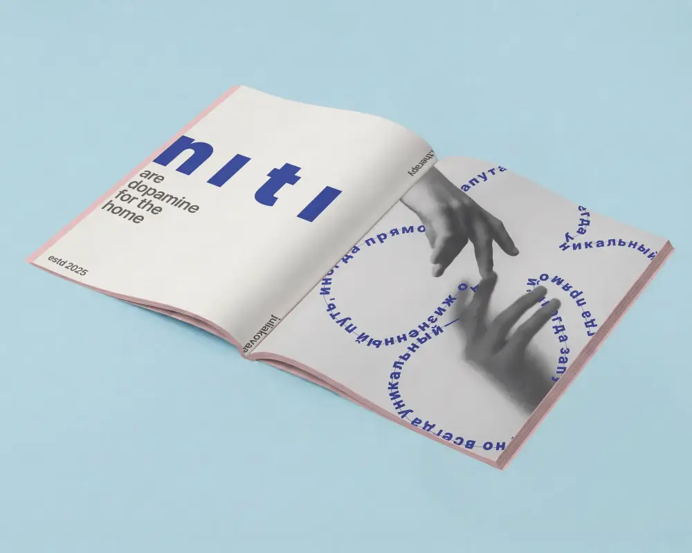 Open Softcover Magazine Mockup For Printing Or Digital Presentation Use