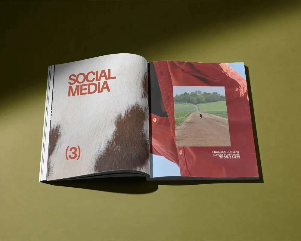 Blank Open Magazine Mockup For Creative Print And Digital Layout Designs On Flat Surface