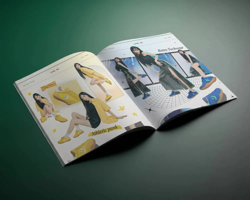 Sleek Open Magazine Mockup With Blank Pages For Design Presentation And Print Preview