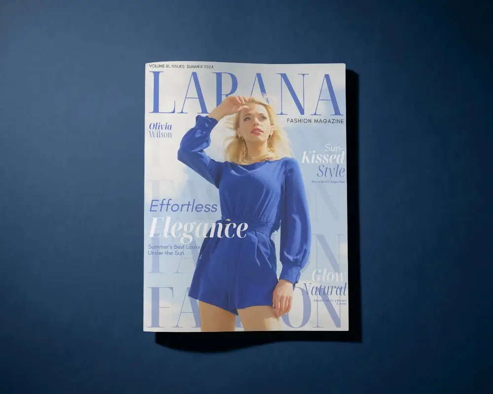 High Resolution Blank Magazine Front Cover Mockup For Creative Print Layout Prototyping