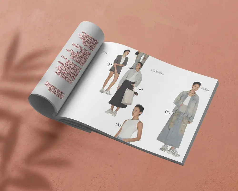 Horizontal Magazine Mockup Display Perfect For Showcasing Artwork Layouts And Editorial Design