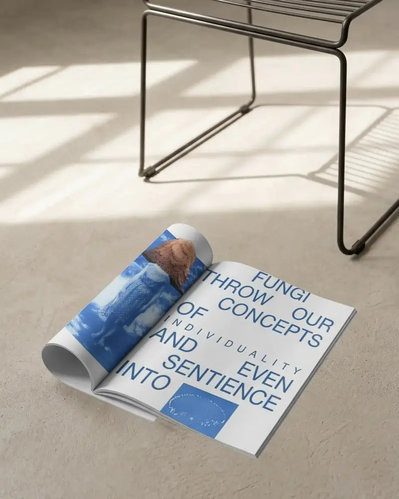 Minimalist Magazine Mockup For Design Presentations On Textured Background Floor