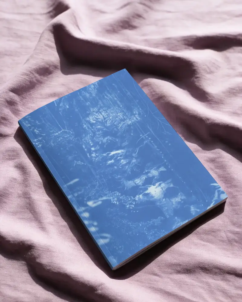 Minimalist Magazine Mockup Blank Cover On Textured Fabric Background For Design Showcase
