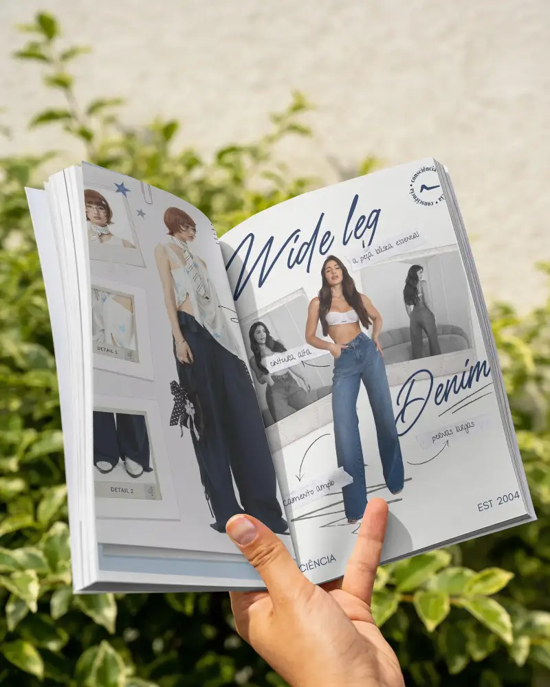 Blank Magazine Mockup Held Outside With Opened Pages For Design Showcase