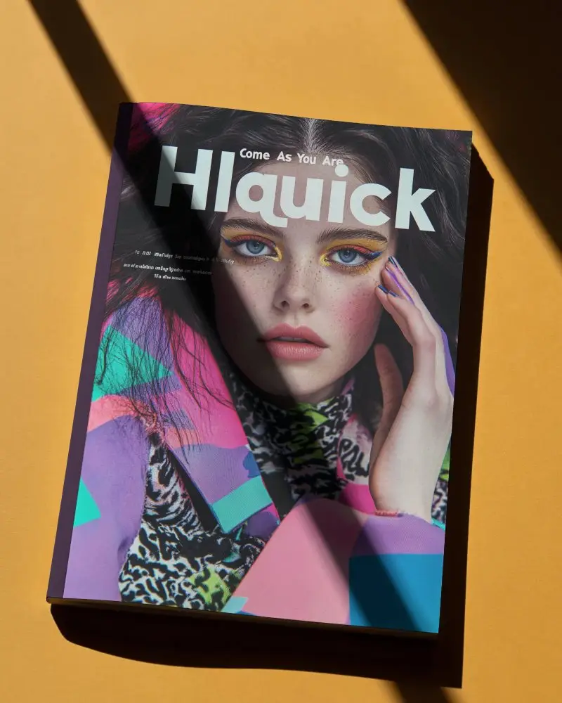 Closed Publication Magazine Mockup With Sharp Shadow For Modern Brand Showcase