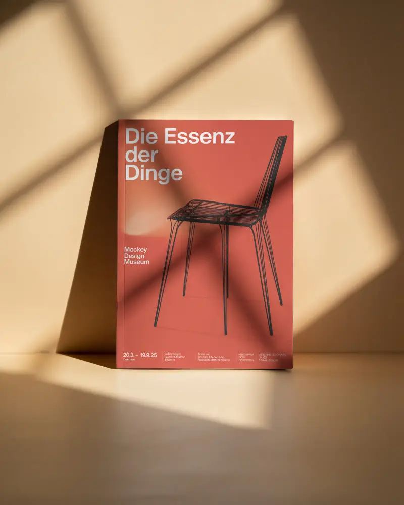 Minimalist Magazine Mockup With Natural Light And Shadow Background For Design Presentations