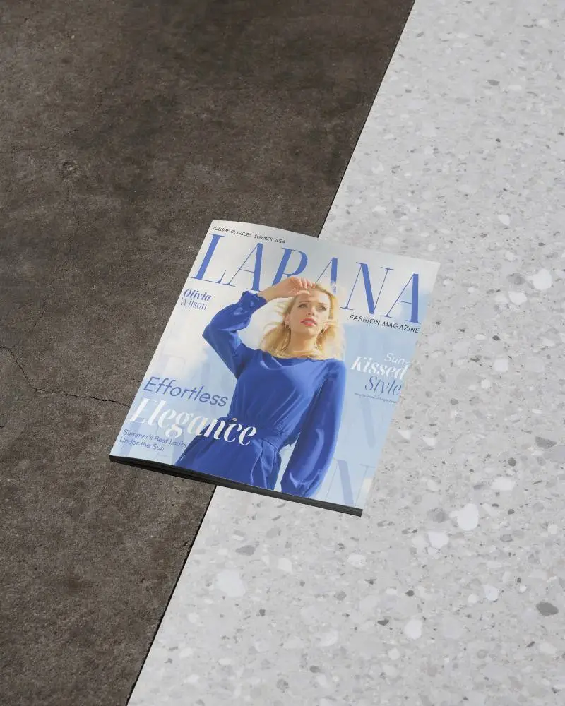 Minimalist Magazine Mockup Fabricated For Photorealistic Visualization Of Publication Layouts