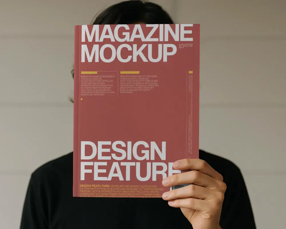 Realistic Hand Holding Magazine Mockup For Professional Design Presentation
