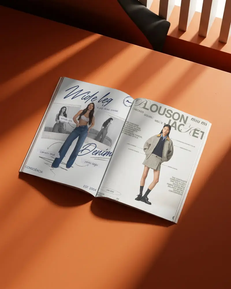 Minimalistic Empty Magazine Layout Mockup For Showcasing Creative Content