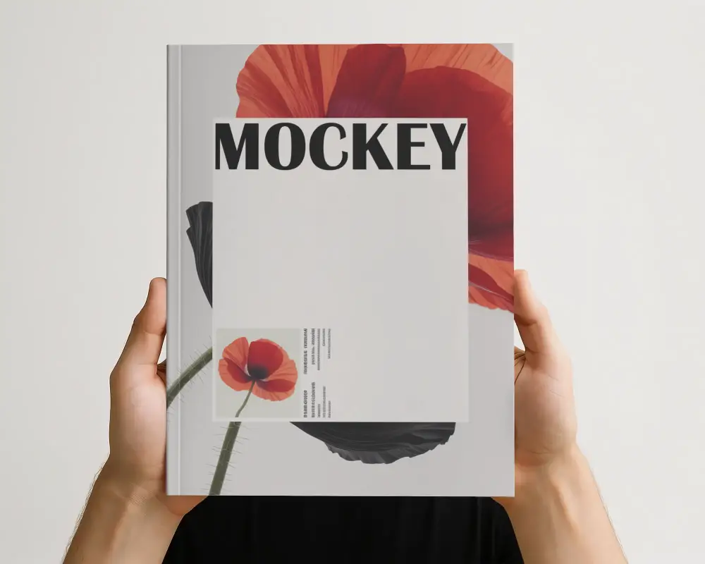 High Quality Hardcover Magazine Mockup For Professional Print Design Presentations