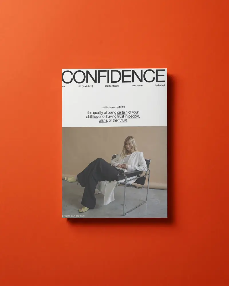 Modern Magazine Mockup Prototype With Plain Cover On Contrasting Platform For Clean Visuals