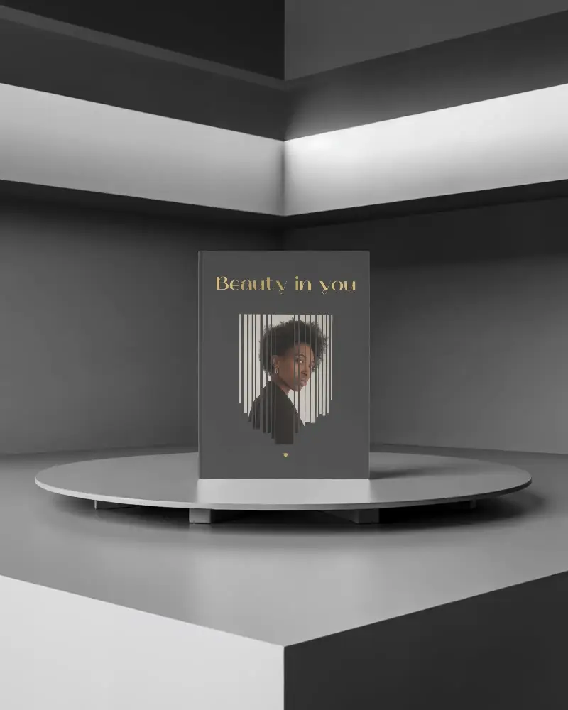 Geometric Architecture Magazine Mockup Standing On Centered Metallic Platform In High Contrast Lighting 0266