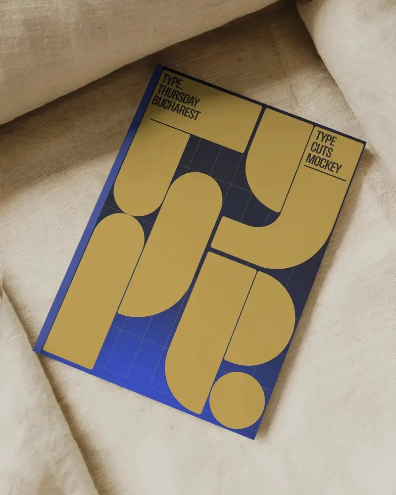 Blank Magazine Mockup On Soft Texture Background For Design Presentation Purposes