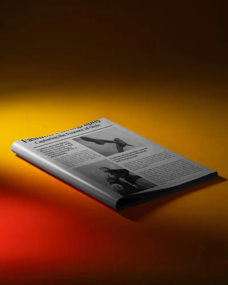 Sleek Modern Minimalist Magazine Mockup For Clean Branded Print Design Presentation