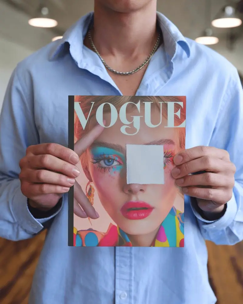 Indoor Lighting Magazine Mockup Professional Setting With Clean Front Facing Design