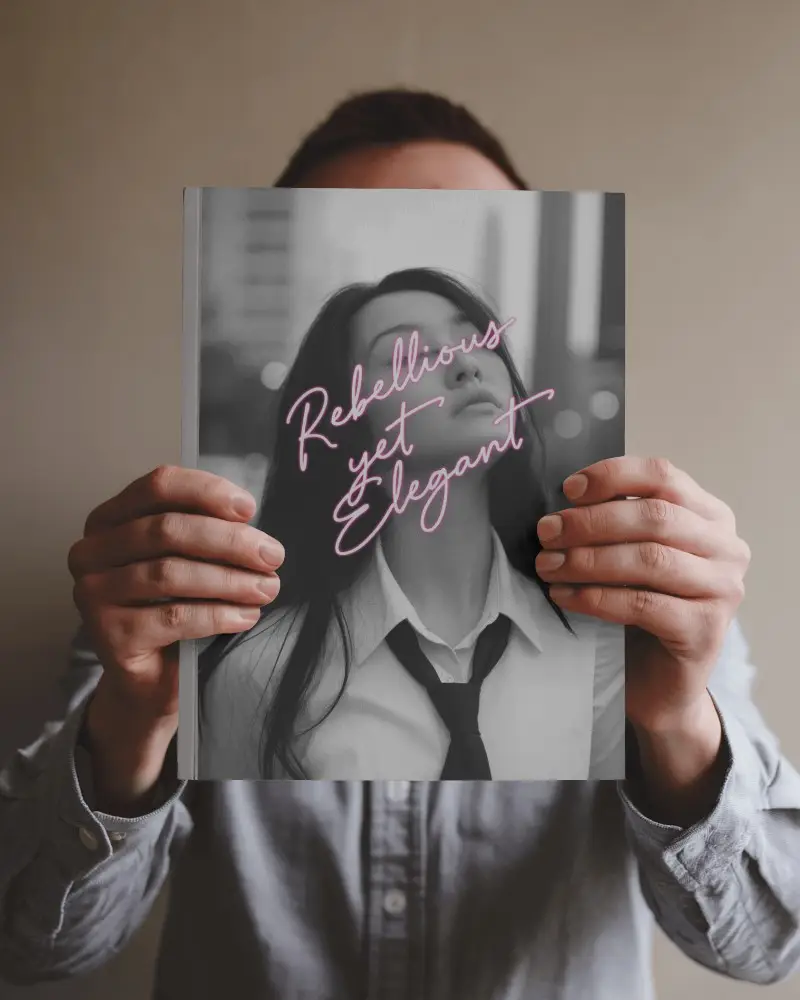 Professional Magazine Mockup Clean Cover Showcase In Warm Toned Indoor Environment