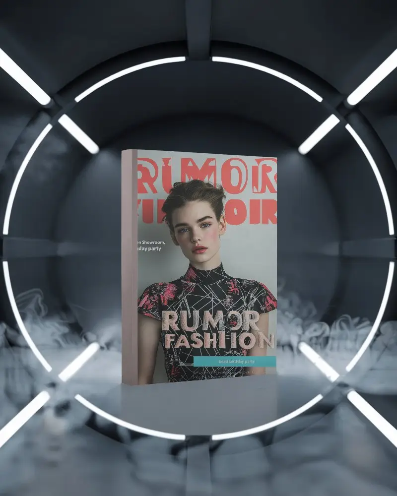 Modern Studio Lit Environment Closed Magazine Mockup With Dynamic Lighting Effects 0179