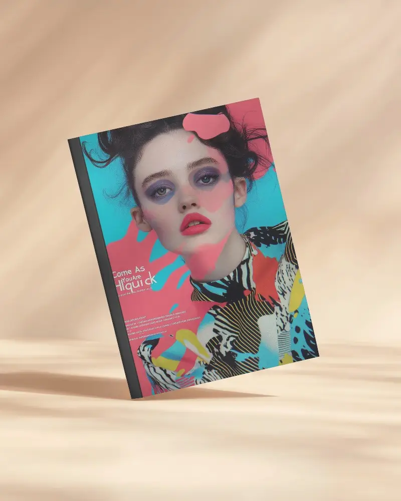 Magazine Mockup With Soft Focus Background And Gentle Shadows 0182