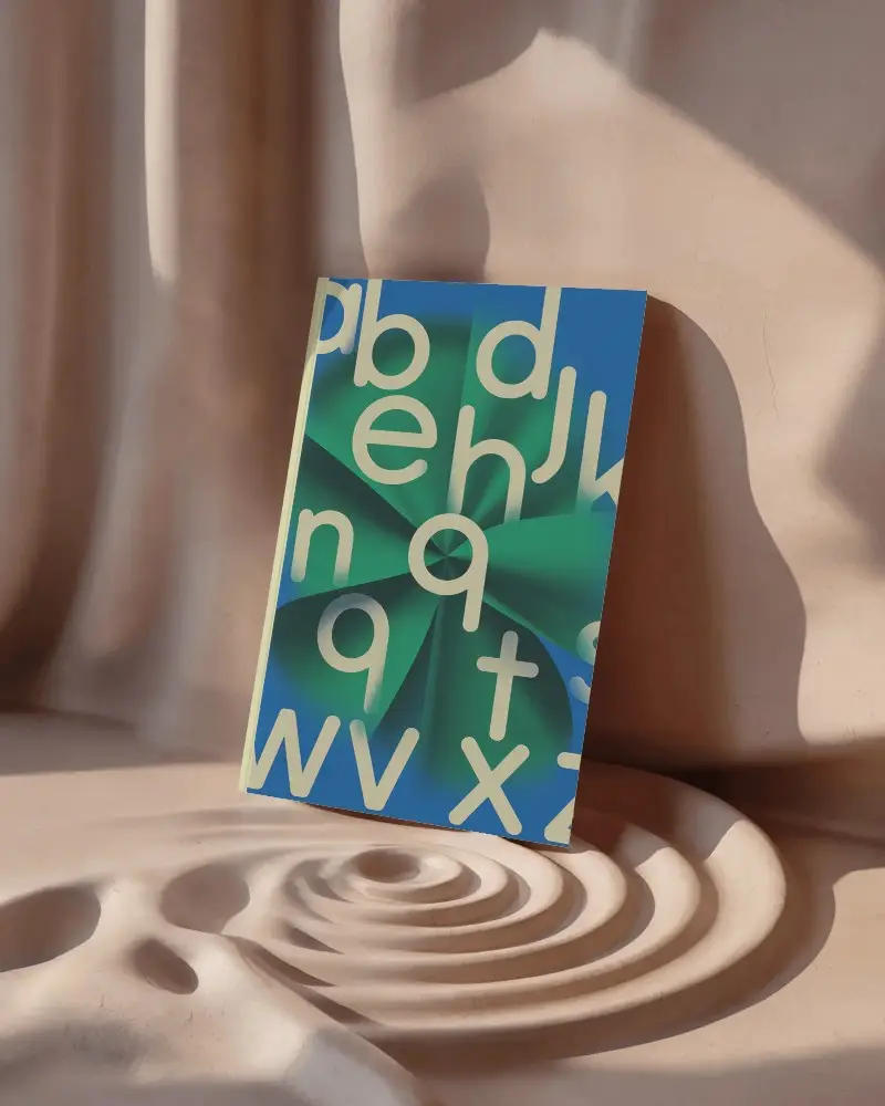 Elegant Minimalist Magazine Mockup With Textured Surface And Soft Shadow Play 0335