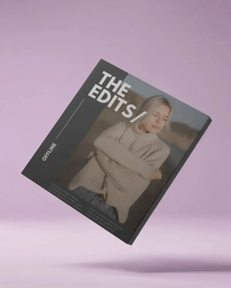 Premium Floating Square Magazine Mockup For Cover Art Showcase