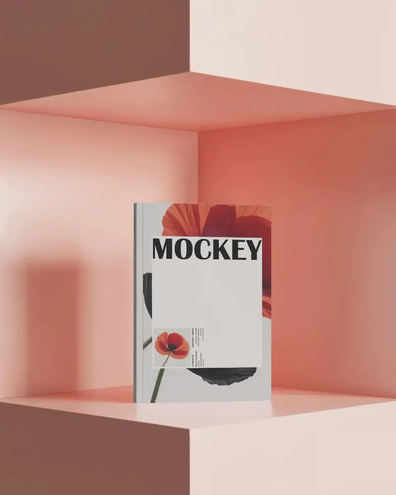 editorial-magazine-mockup-in-pink-geometric-boxed-room-with-bold-light-and-shadow