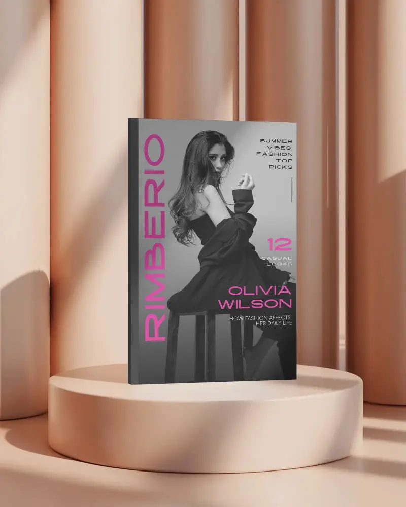 magazine-mockup-on-round-platform-with-soft-lighting-and-blush-toned-pillars