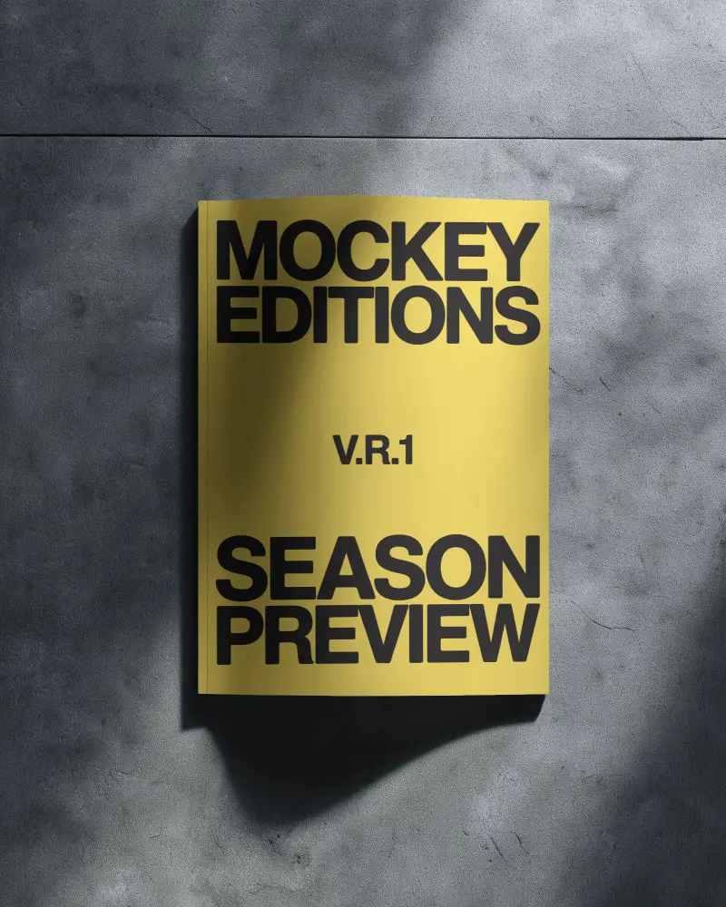 Magazine Mockup On Concrete Wall Minimal Studio Light