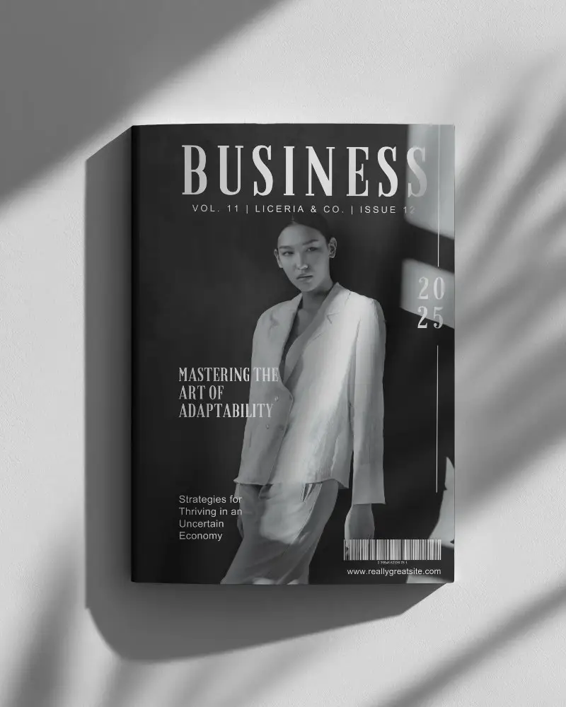 Sleek Modern Magazine Mockup With Realistic Shadow Effect For Design Display