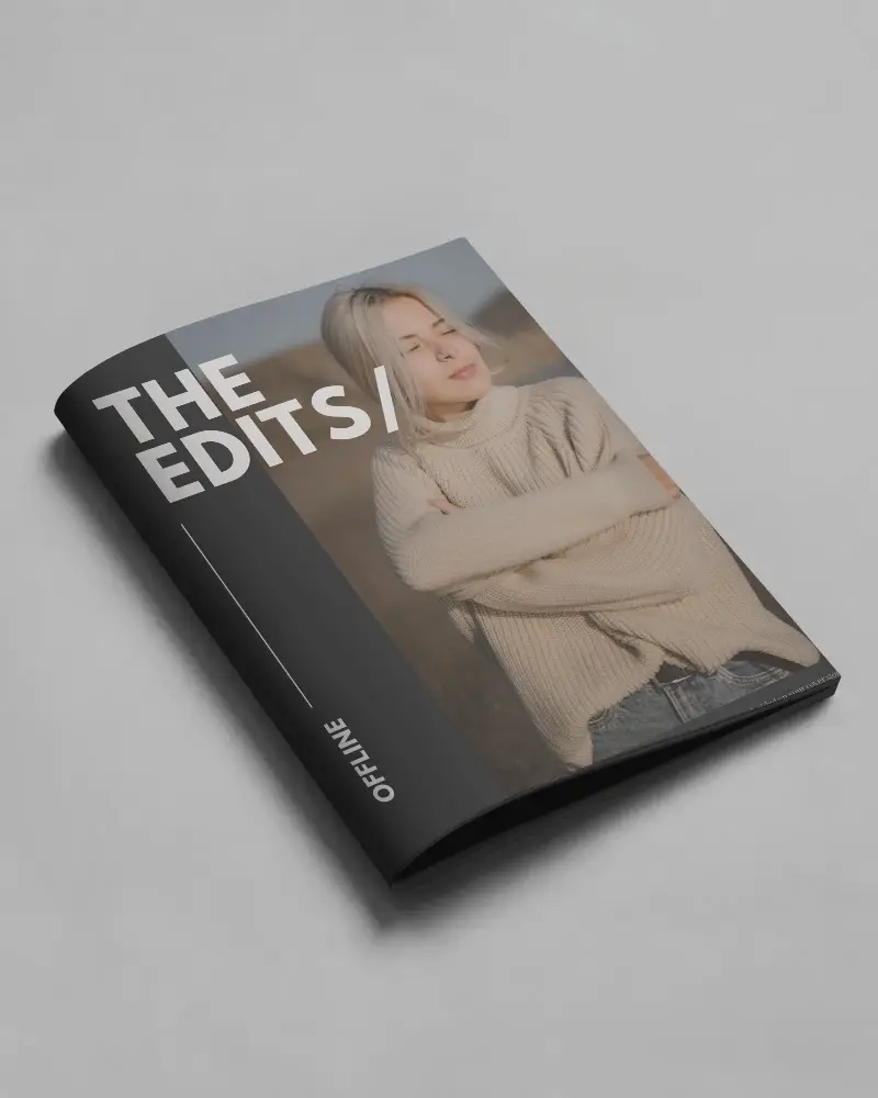 High Quality Magazine Mockup With Folded Spine Perfect For Branding And Advertising Display