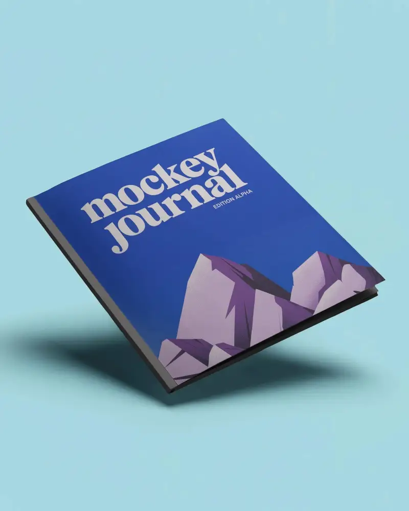 Clean Minimalist Magazine Mockup With Floating Effect For Design Showcase