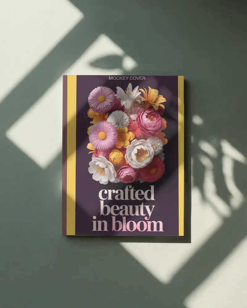 Minimalistic Flat Lay Magazine Mockup With Natural Shadow Play Background