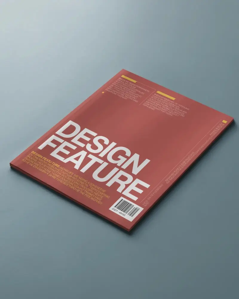 Realistic Hardcover Magazine Mockup With Clean Background For Design Previews