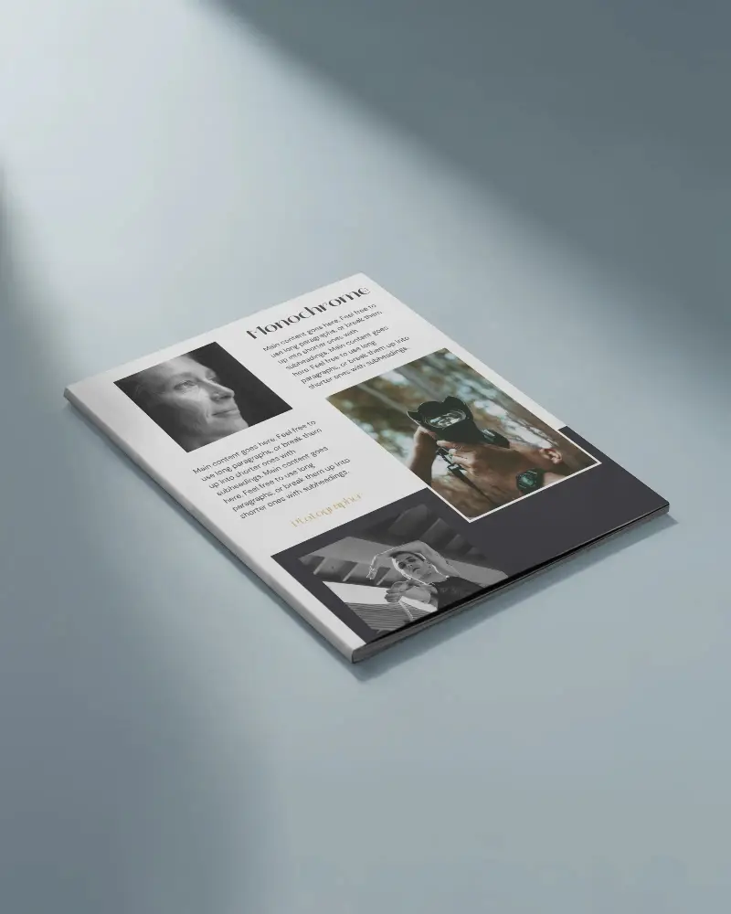 Sleek Minimalistic Magazine Mockup For Digital Printing And Creative Presentations Showcase