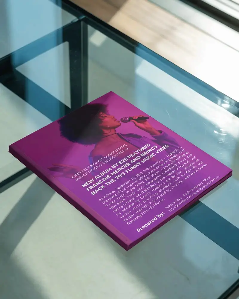 Sleek Magazine Mockup On Reflective Glass Surface Modern Design Display