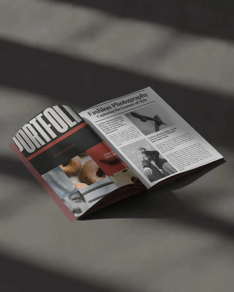 Clean Minimal Magazine Mockup With Soft Shadow And Smooth Paper Texture Visual