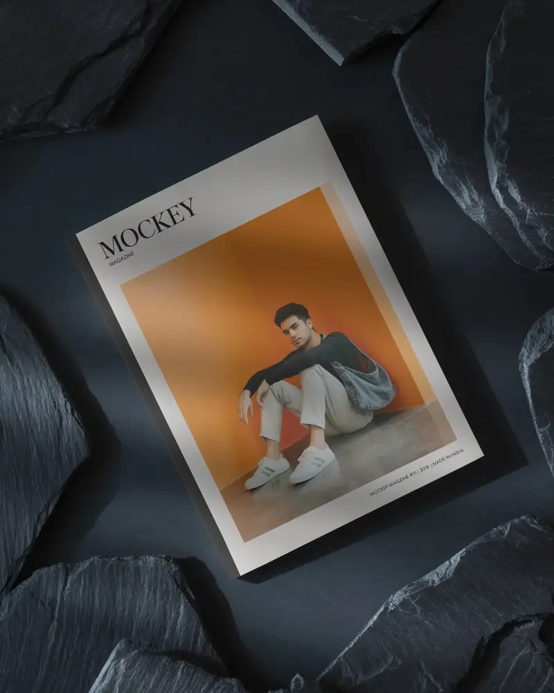 Premium Magazine Mockup With Realistic Shadows And Textures For Design Presentation