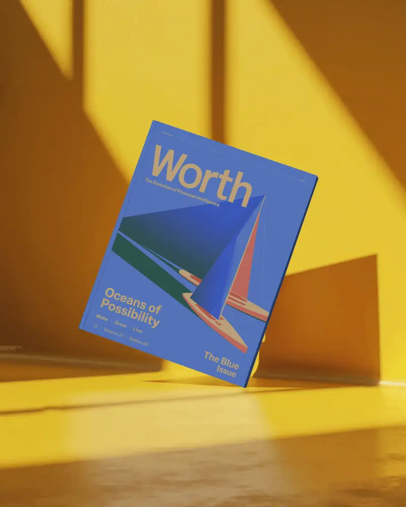 Cinematic Yellow Studio Magazine Mockup Floating With Sharp Shadows Modern Art Direction