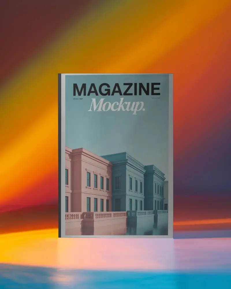 Minimalist Magazine Mockup For Clean Modern Publication Presentation
