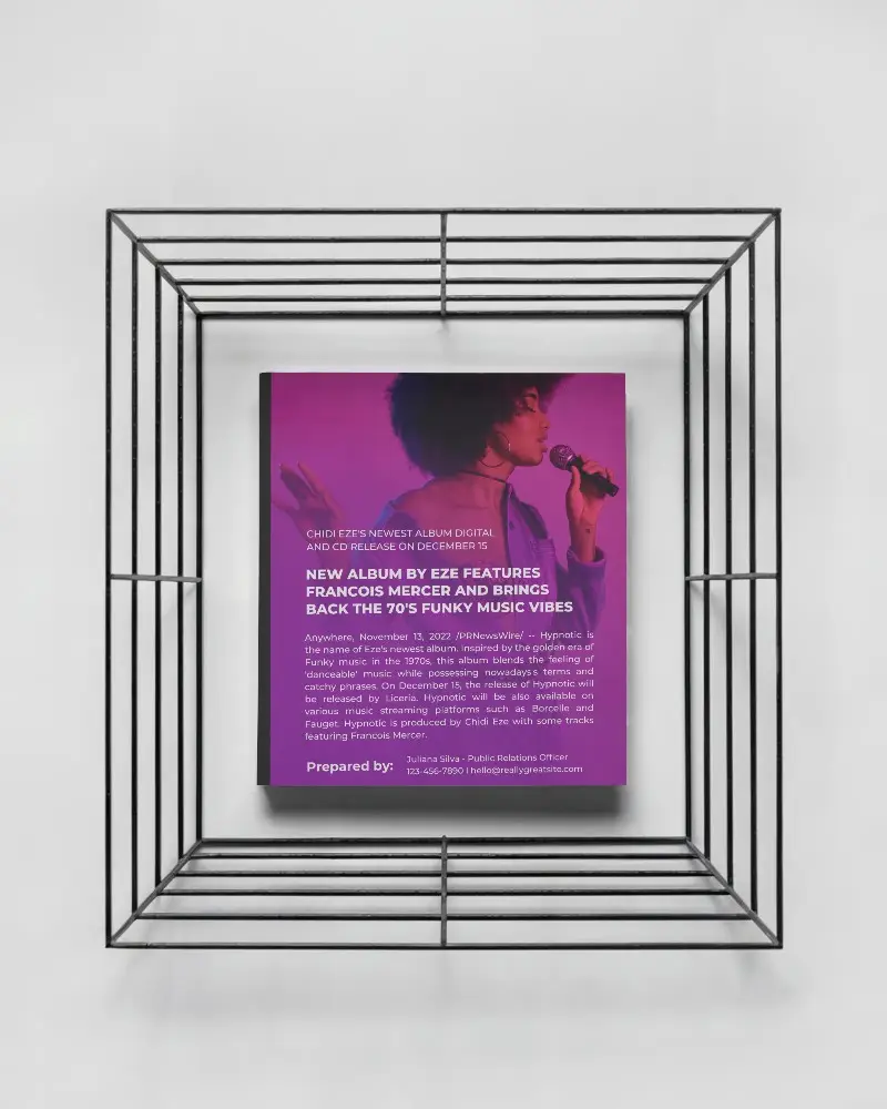 Modern Architectural Magazine Mockup Placed In Symmetrical Wireframe Box On Clean White Studio Background 0267