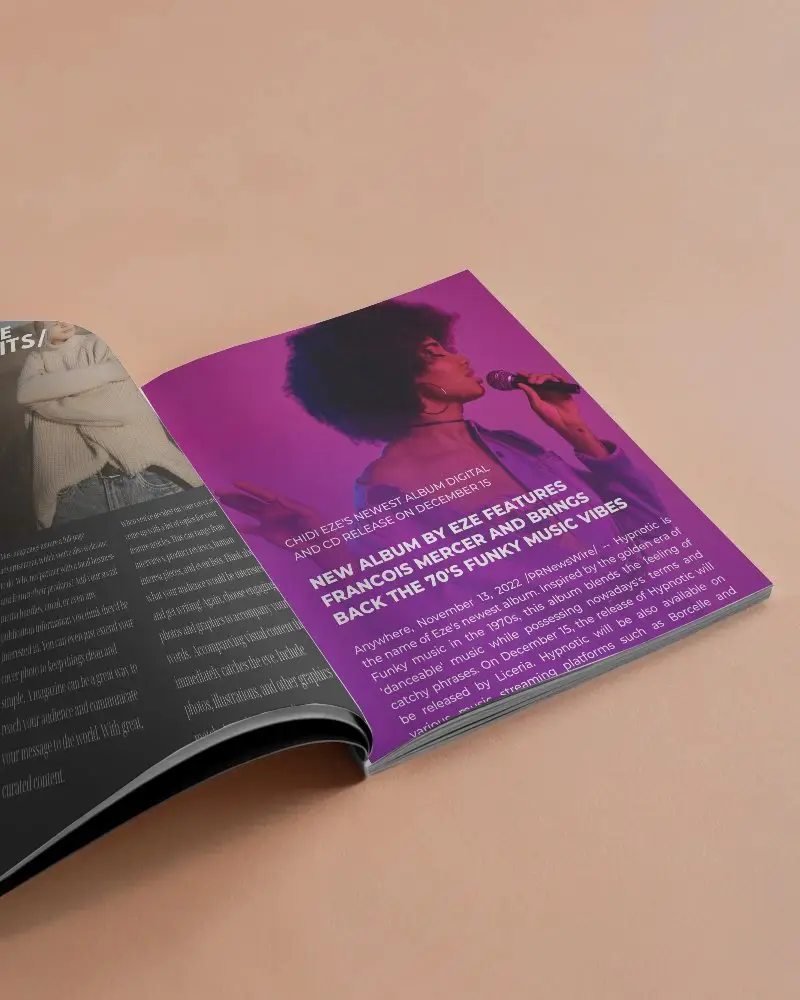 Open Spread Magazine Mockup On Soft Peach Background With Clean Pages And Minimalist Flat Lay Styling 0301