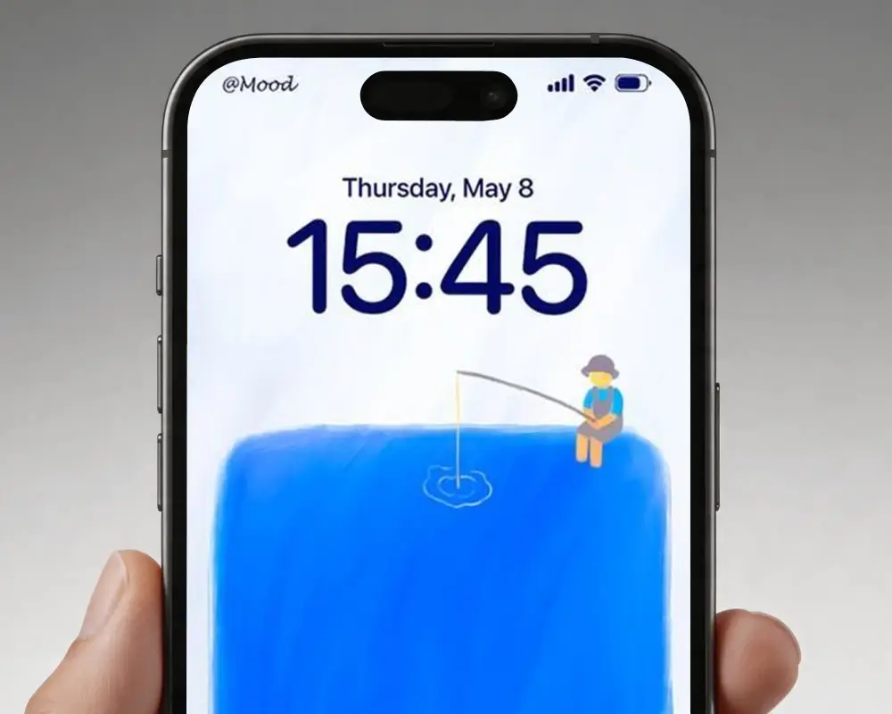 Realistic Iphone 15 Mockup Showing Front Display For App Presentation And Web Design Showcase